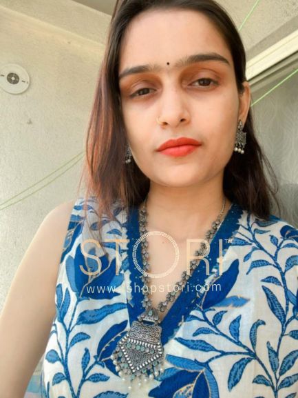 Yashaswi Monalisa Stone Oxidised Necklace Set