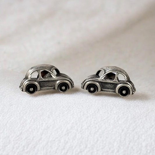 Quirky Car Oxidized Studs Earrings
