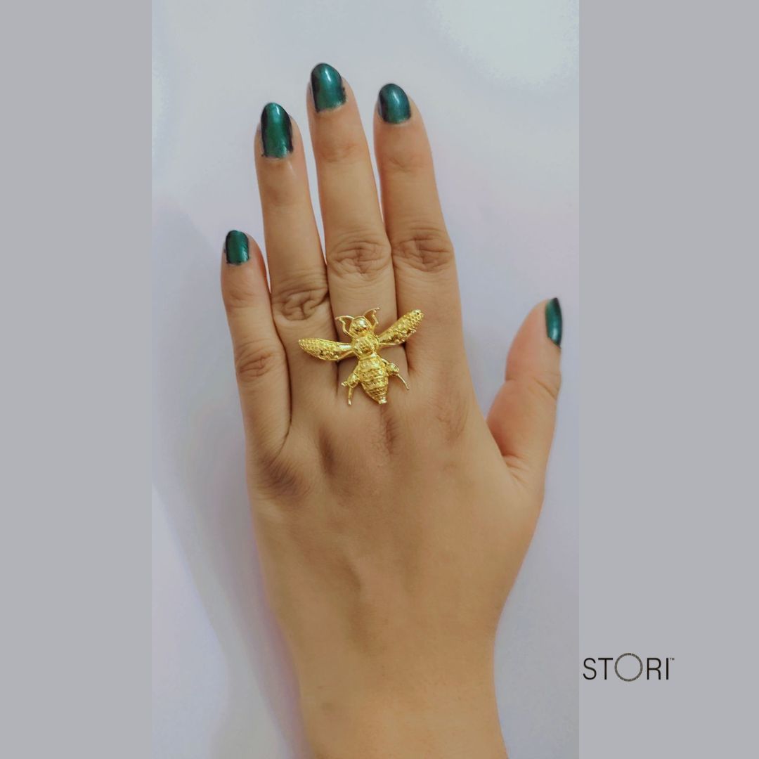 Honey Bee Finger Ring