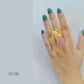 Birdie in Oval Druzzy Nest Statement Finger Ring