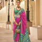 Bright Pink Patola Silk Saree Online in India
