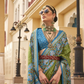 Mehendi Patola Silk Saree Online in India