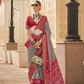 Grey Patola Silk Saree Online in India