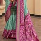 Rama Green Patola Silk Saree Online in India