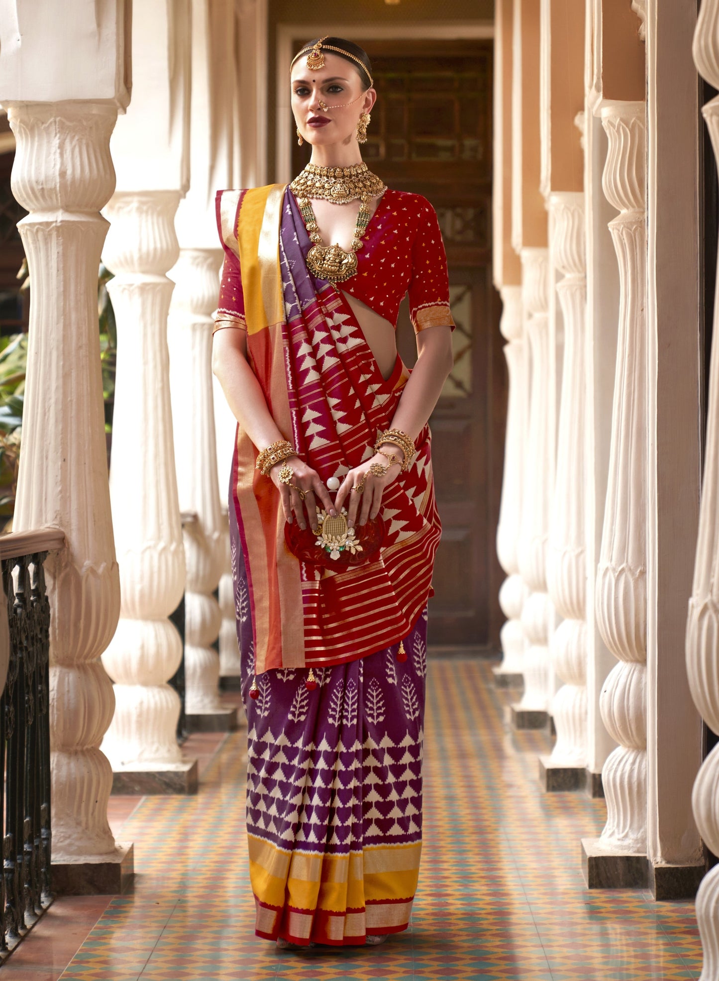 Purple Patola Silk Saree Online in India