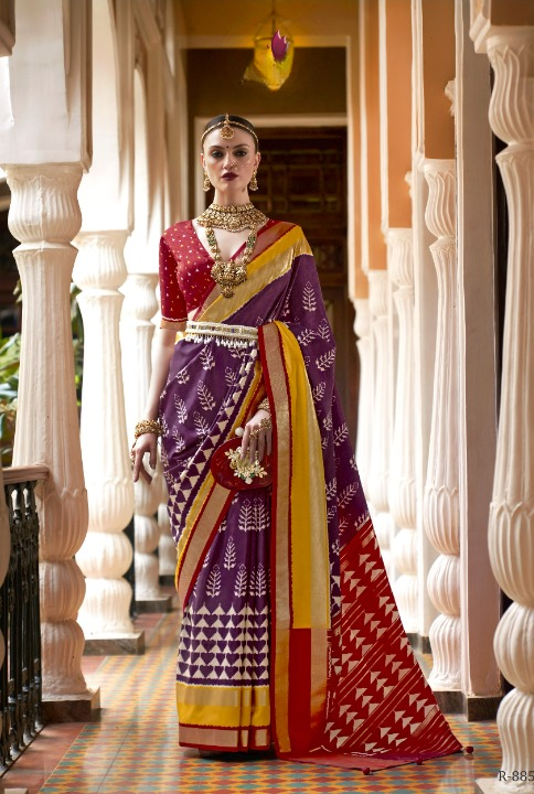 Purple Patola Silk Saree Online in India