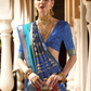 Navy Blue Patola Silk Saree Online in India