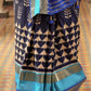 Navy Blue Patola Silk Saree Online in India