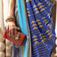 Navy Blue Patola Silk Saree Online in India