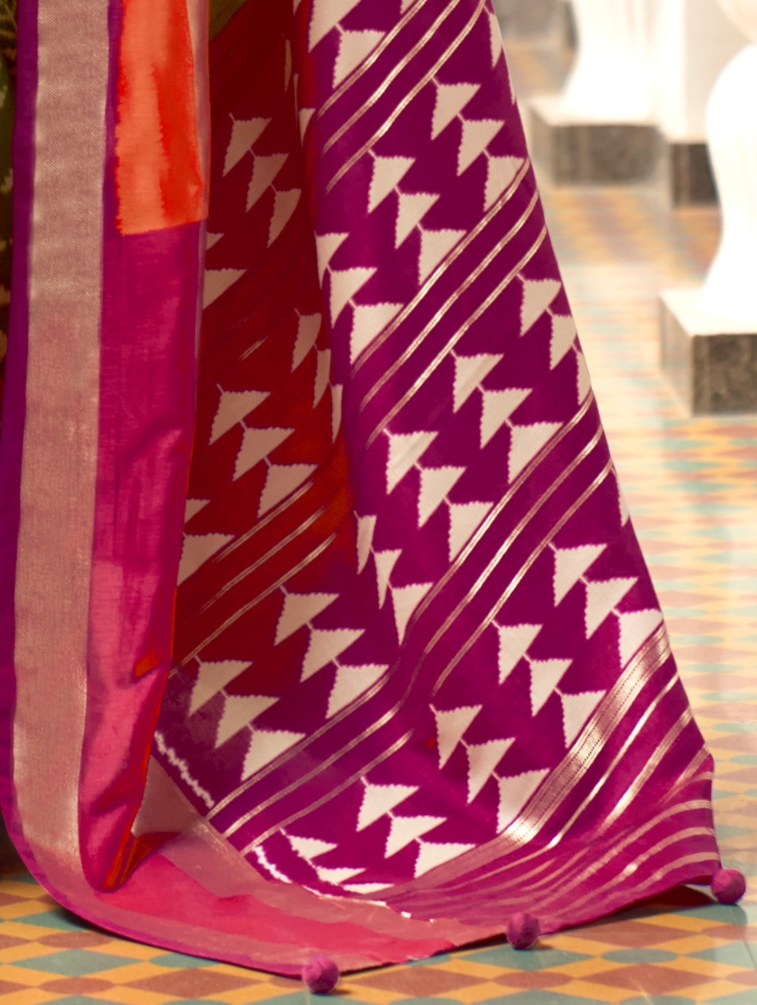 Mehendi  Green Patola Silk Saree Online in India