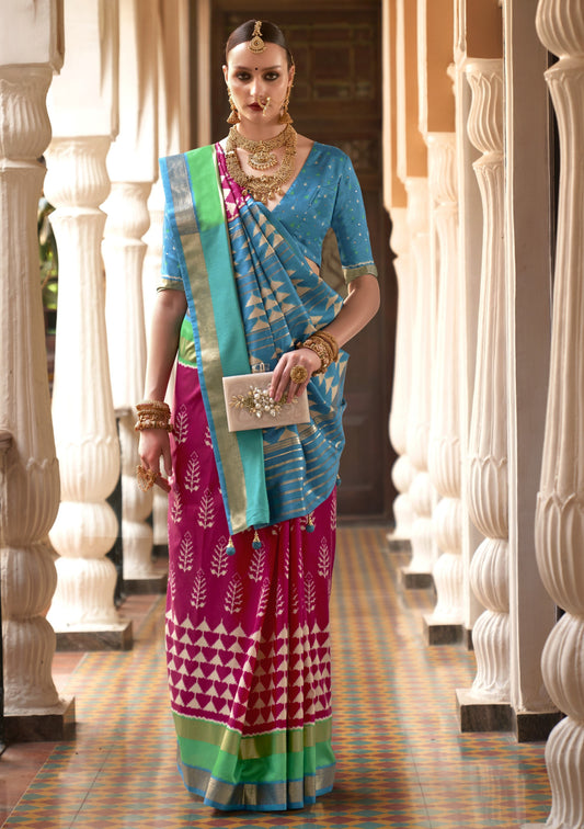 Pink Patola Silk Saree Online in India