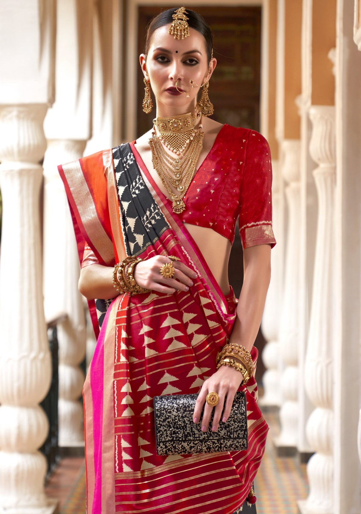 Black Patola Silk Saree Online in India