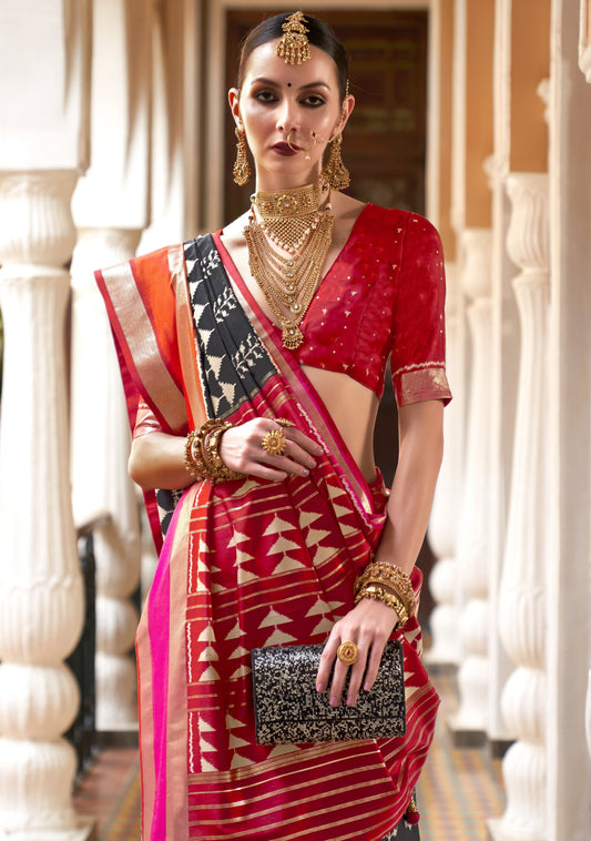 Black Patola Silk Saree Online in India