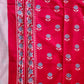 Floral Red Printed Handloom Cotton Mulmul Saree