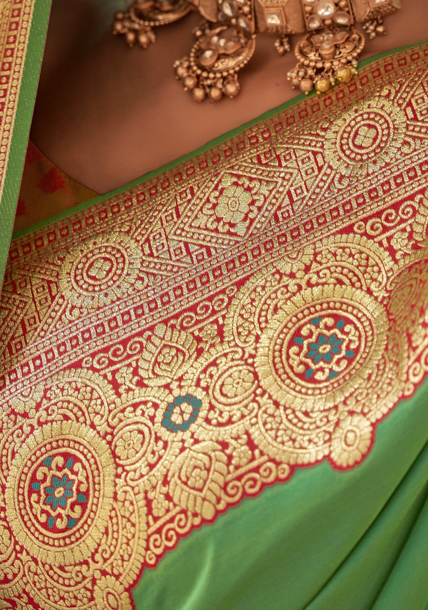 Marmalade Green Soft Silk Saree
