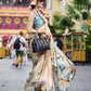 Fawn Brown Satin Crepe Silk Saree