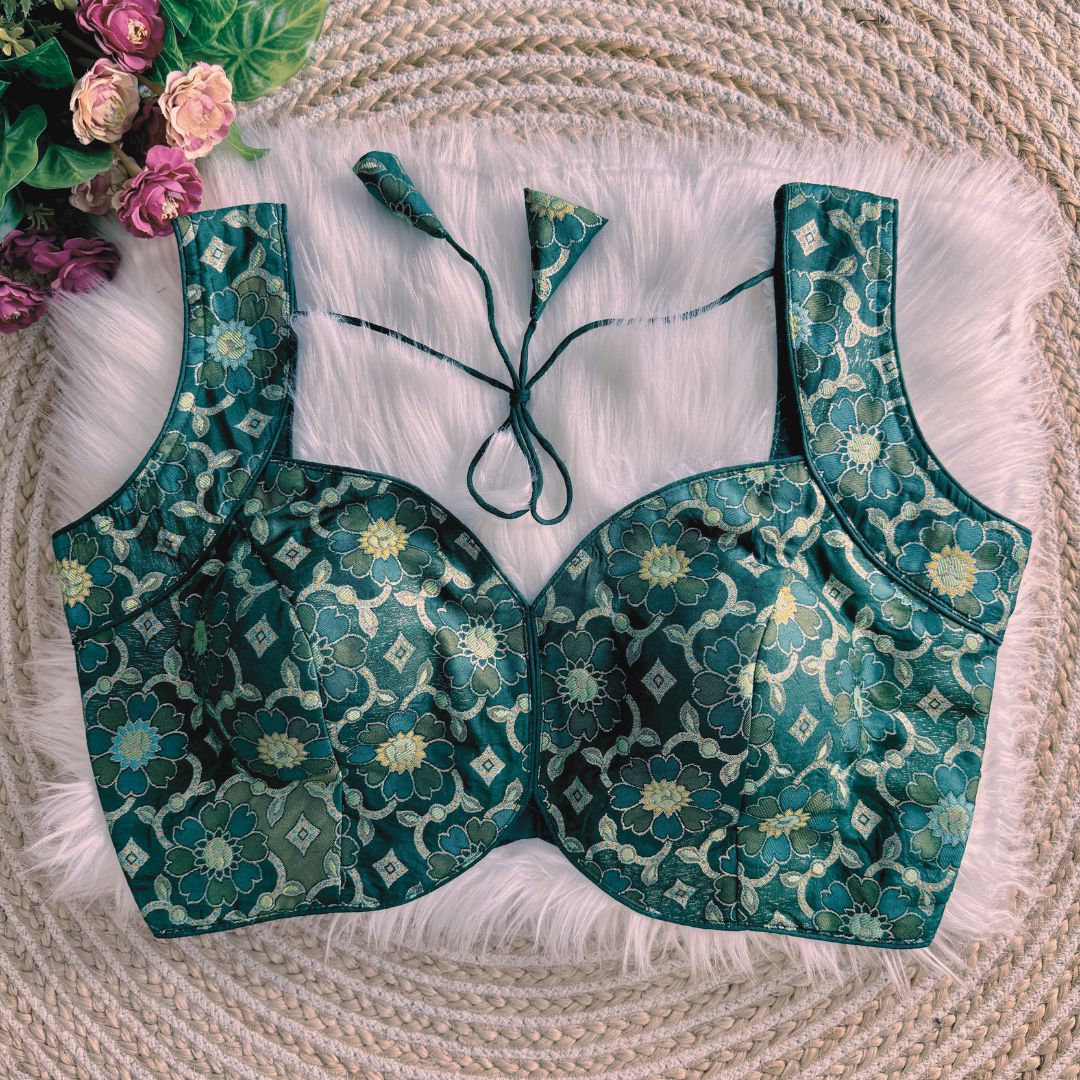Mahira Jacquard Sleeveless Blouse