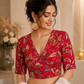 Rani Pink Kashmiri Heavy Embroidered Designer Blouse