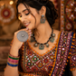 Rayasha Oxidised Necklace Set with Earrings2