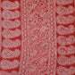 Red Noor Full Jaal Hand Embroidered Lucknowi Chikankari Saree