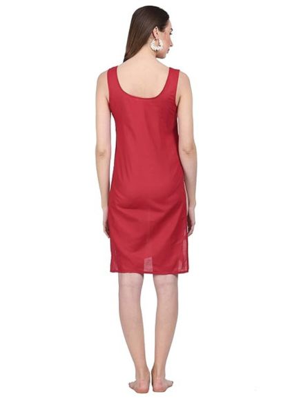 Red Cotton Long Inner Slip