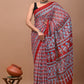 Red Handloom Cotton Mulmul Saree Online-STORI