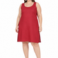 Red Cotton Long Inner Slip Plus Size