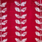 Red & White Handloom Cotton Mulmul Saree