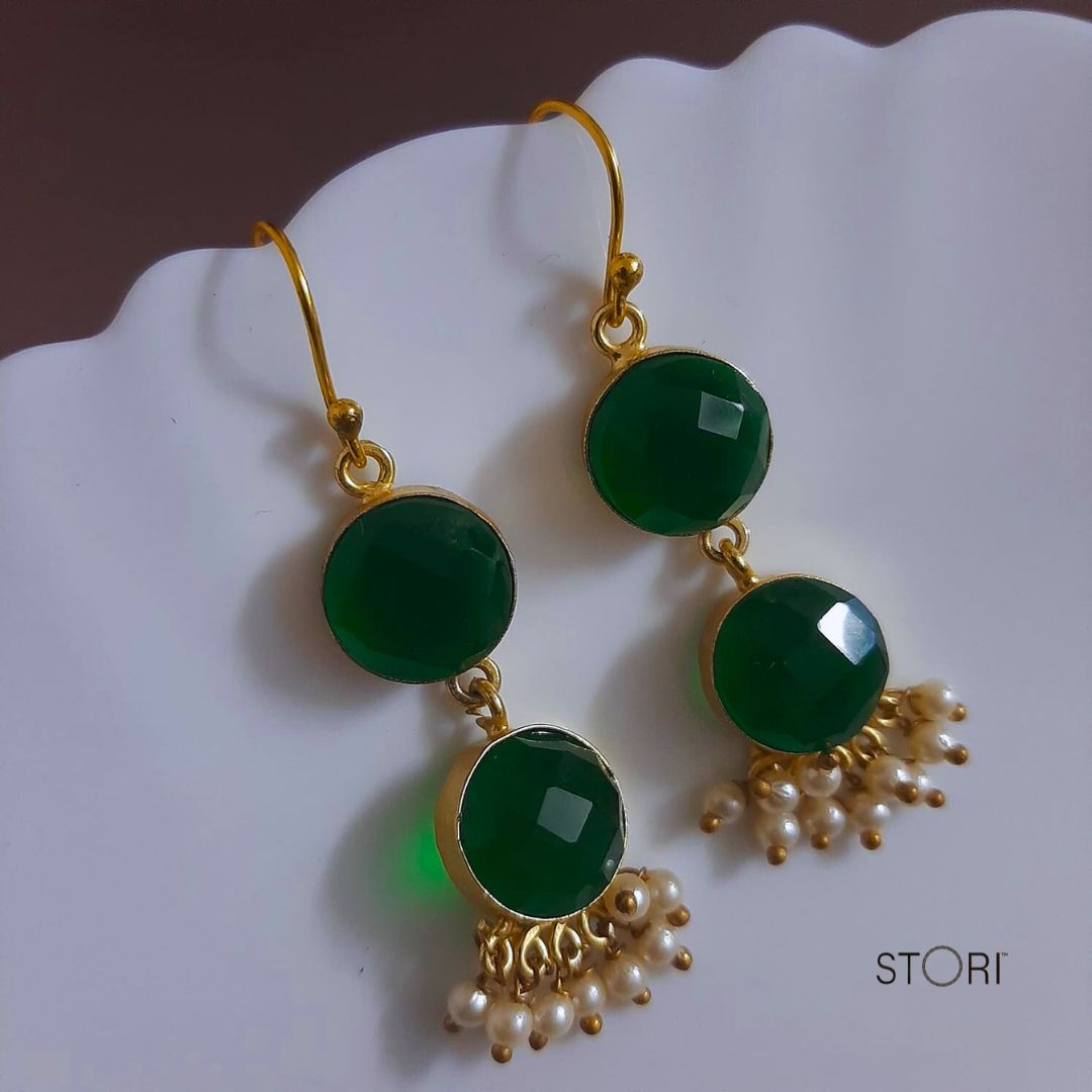 Reesha 2-Layered Drop Earrings