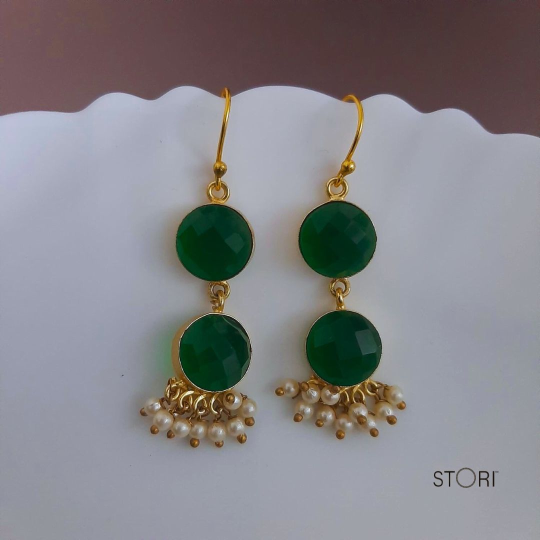 Reesha 2-Layered Drop Earrings