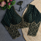 Rubaab Beaded Georgette Blouse With Long Sleeves