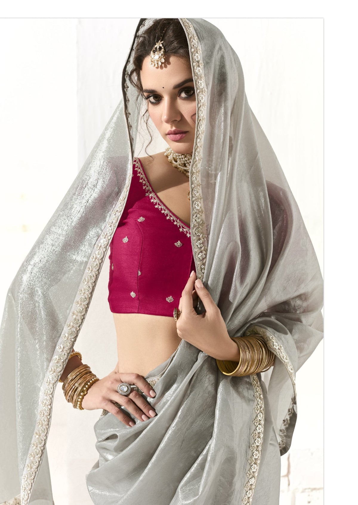 Shop Bridal Tissue Silk Sarees Online - STORI