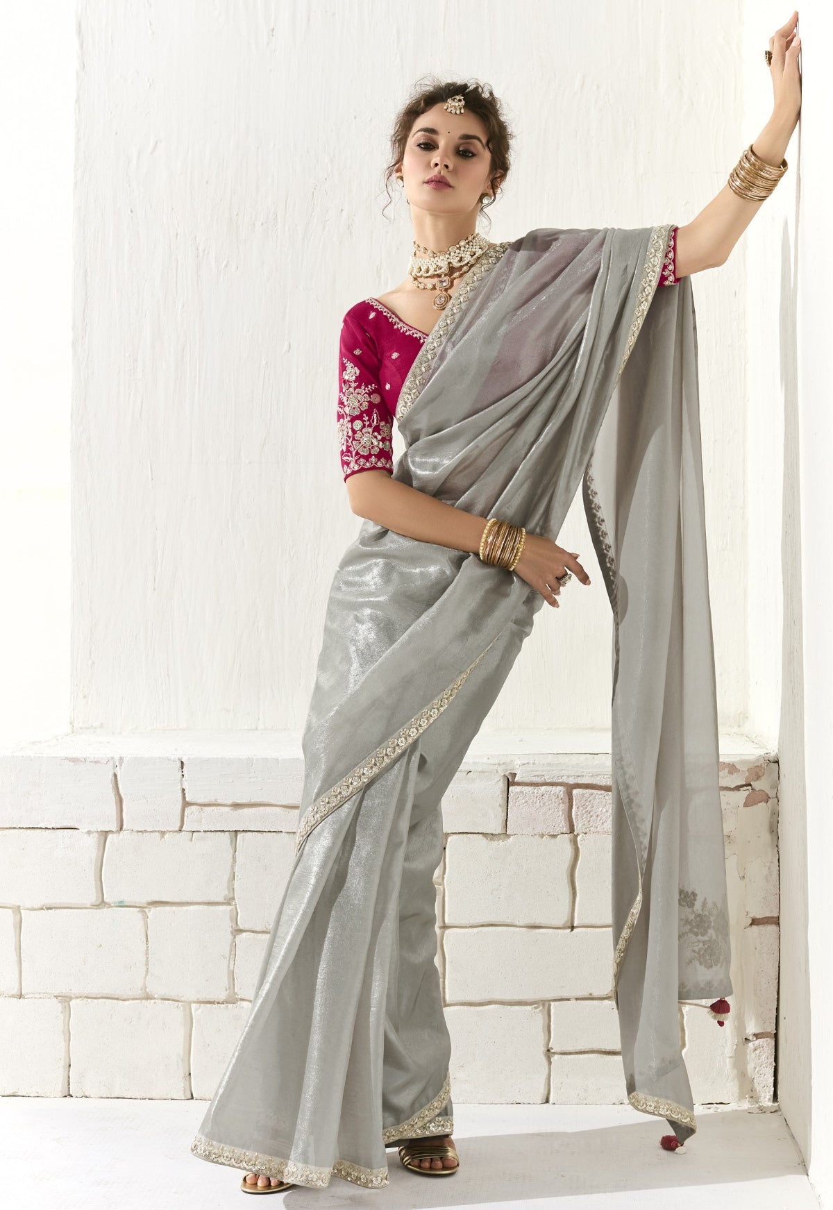 Shop Bridal Tissue Silk Sarees Online - STORI