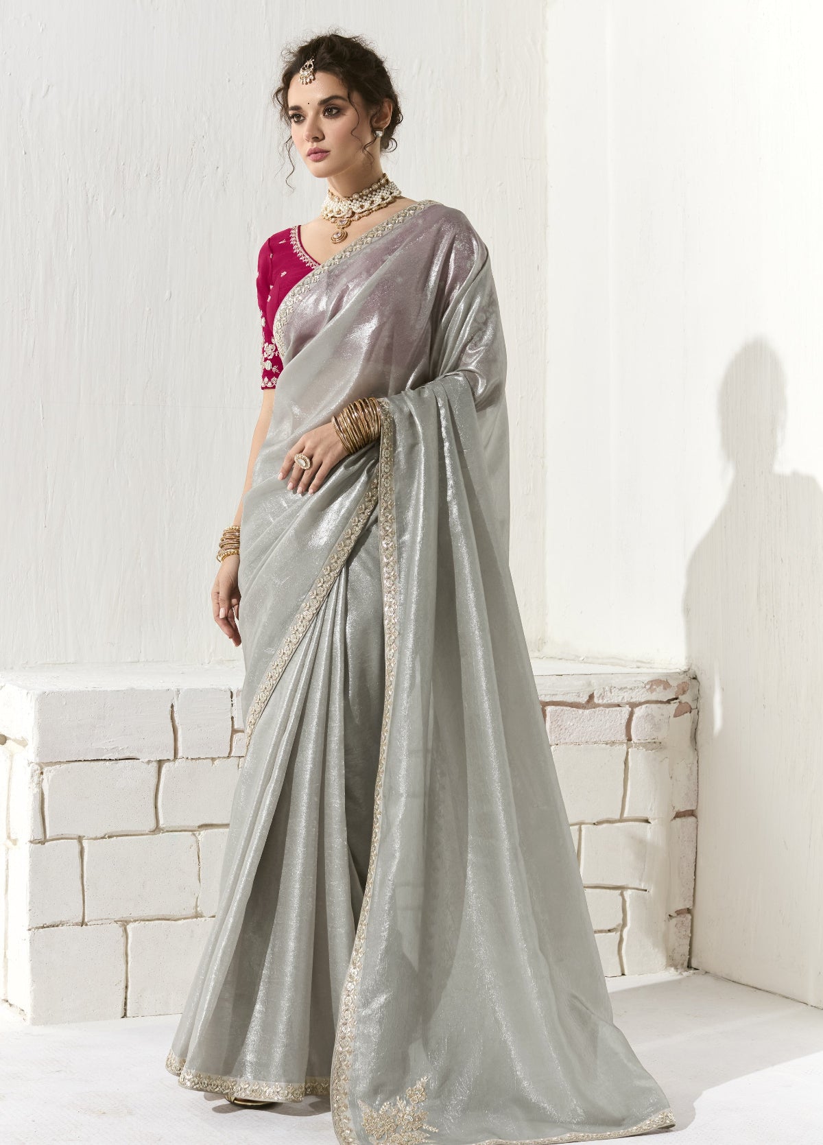 Shop Bridal Tissue Silk Sarees Online - STORI