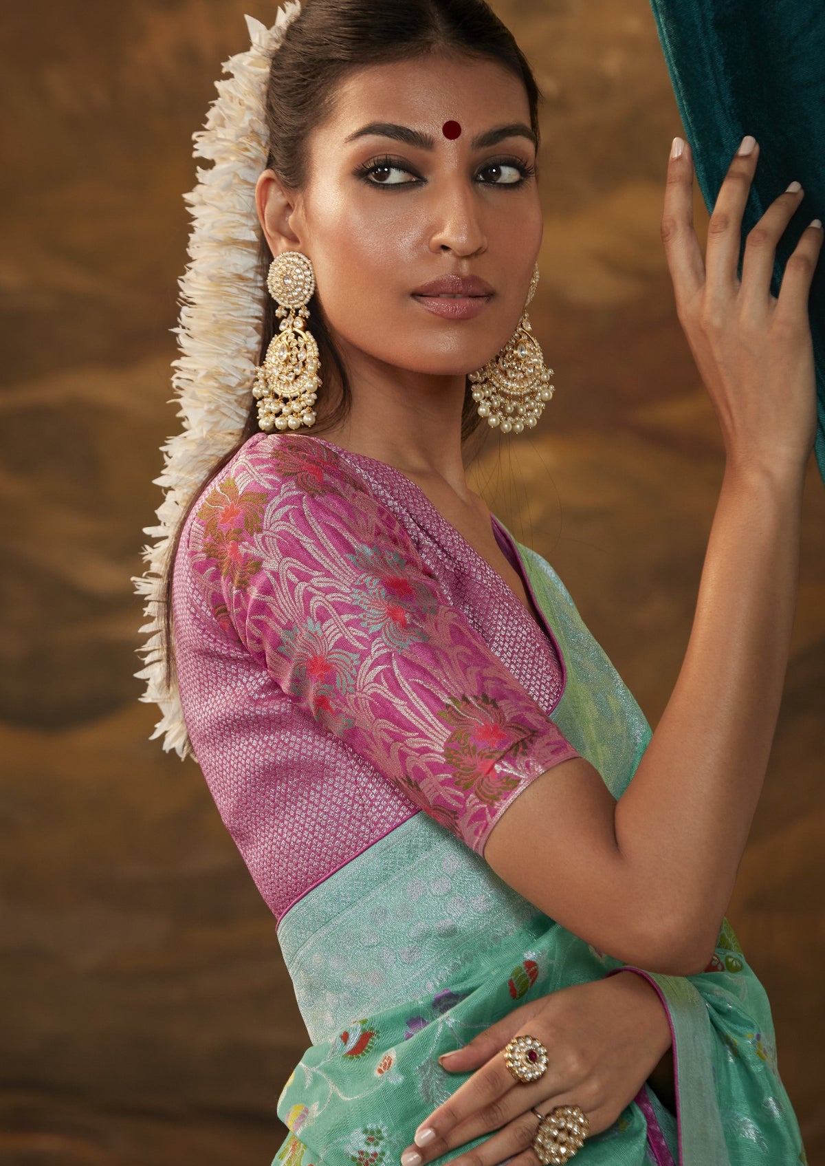 Shop Sea Green Paithani Saree Online at STORI.