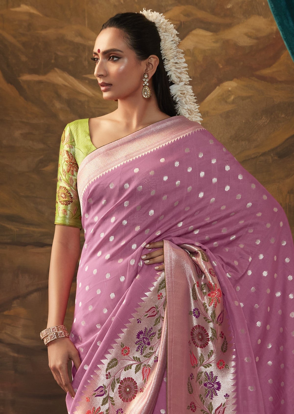 Shop Pink Paithani Saree Online at STORI.