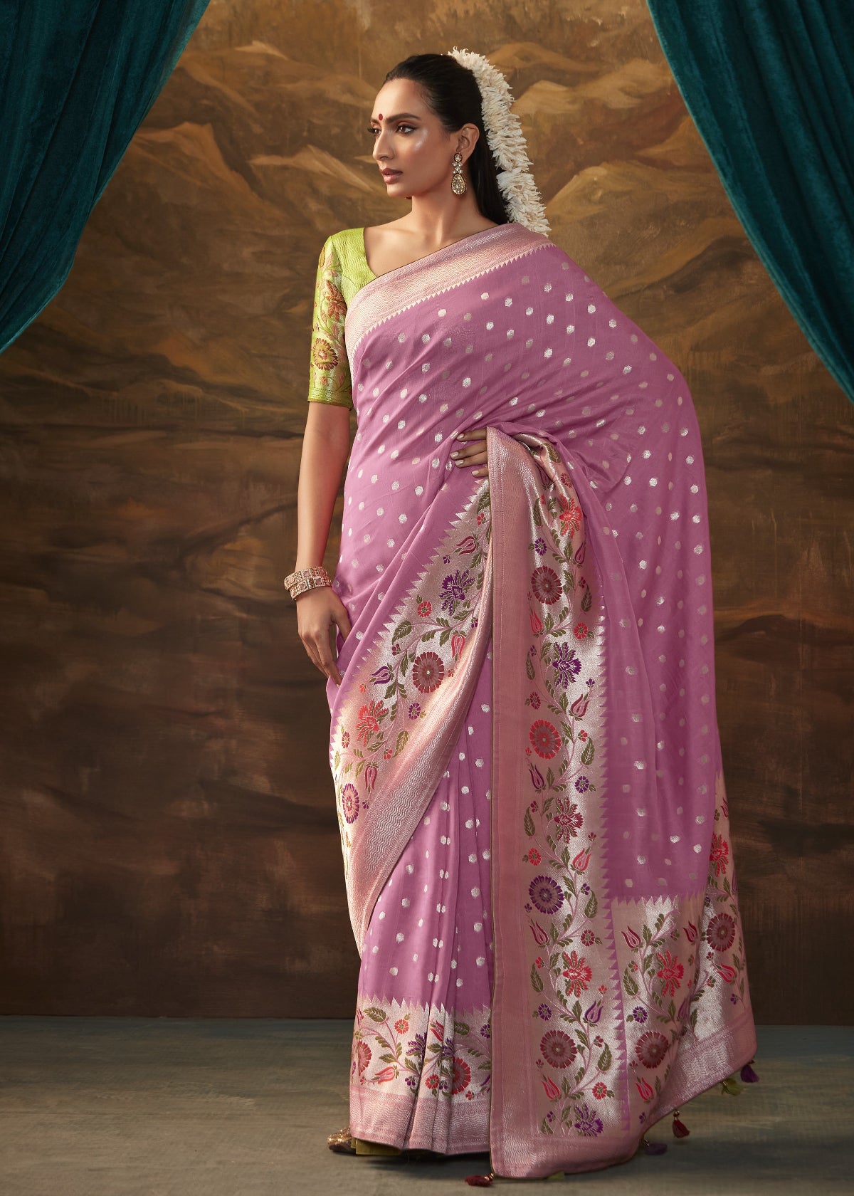Shop Pink Paithani Saree Online at STORI.