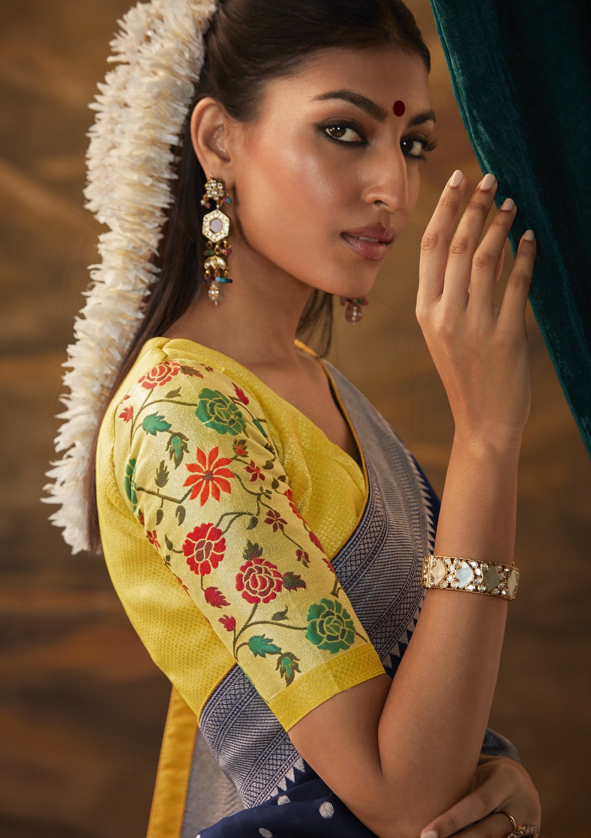 Shop Navy Blue Paithani Saree Online at STORI.