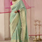 Pista Green Banarasi Silk Saree