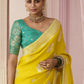 Yellow Banarasi Silk Saree Online in India