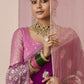Magenta Banarasi Silk Saree Online in India