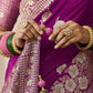 Magenta Banarasi Silk Saree Online in India
