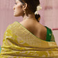 Mustard Yellow Banarasi Silk Saree Online in India