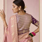 Rose Pink Banarasi Silk Saree Online in India