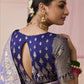Purple Banarasi Silk Saree Online in India