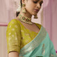 Sea Green Banarasi Silk Saree Online in India