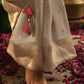  Beige Silk Saree with Designer Blouse Online in India