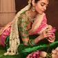 Pink Silk Saree With Designer Blouse Online in India