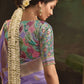 Purple Silk Saree With Designer Blouse Online in India