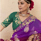 Ombre Purple Banarasi Silk Saree Online in India